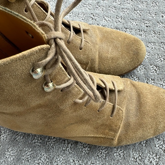 Sézane suede tan lace up boots - Picture 4 of 6